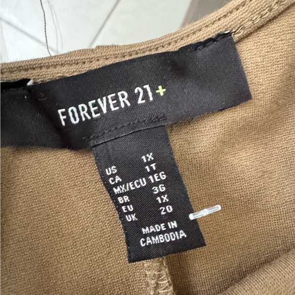 Forever 21+ Olive green bodycon dress. Size 1X. Never used. - Picture 3 of 4